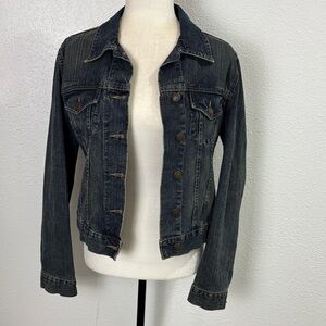 835 TRF Jeans Dark Blue Denim Jean Jacket. SzM